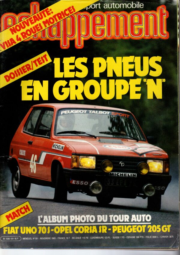 Echappement N°181 Novembre 1983