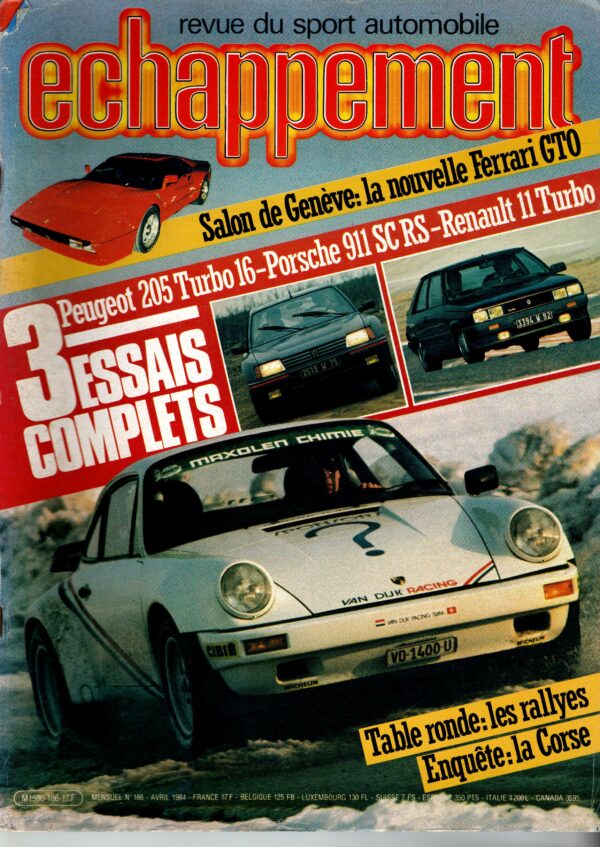 Echappement N°186 Avril 1984