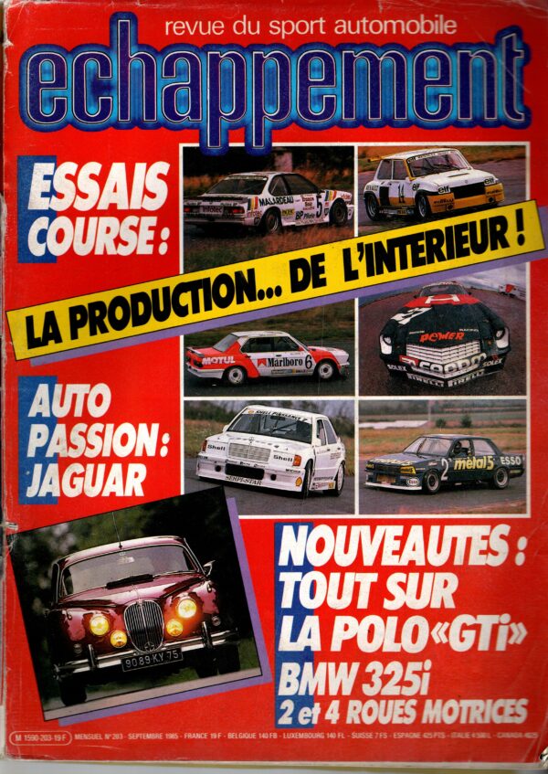 Echappement N°203 Septembre 1985