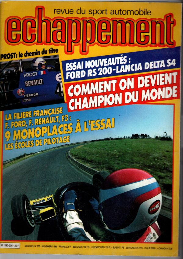 Echappement N°205 Novembre 1985