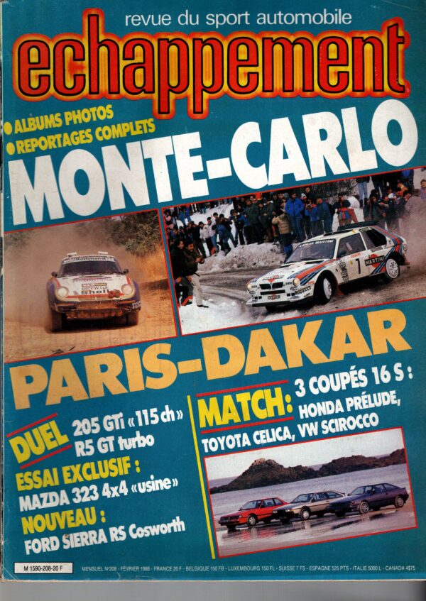 Echappement N°208 Février 1986
