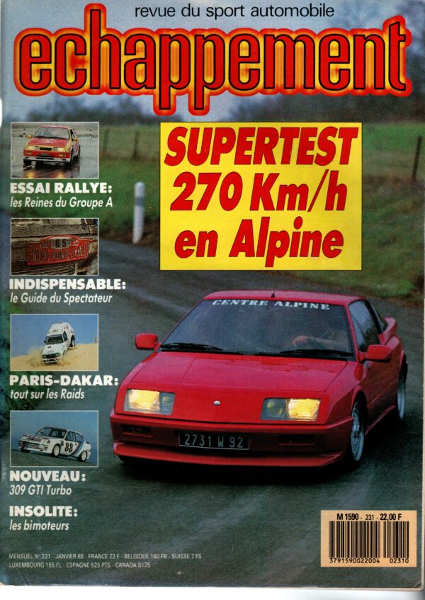 Echappement N°231 Janvier 1988