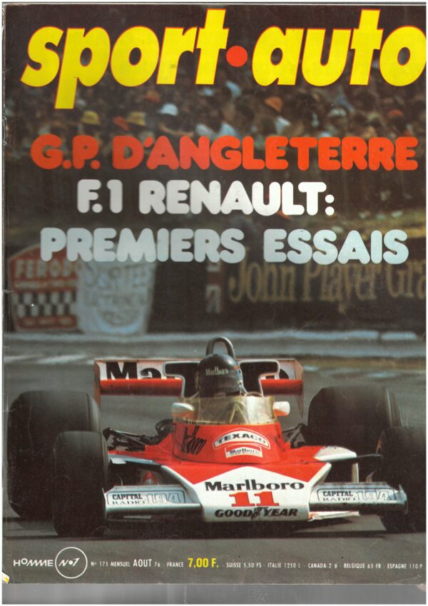 Sport Auto N°175 Aout 1976