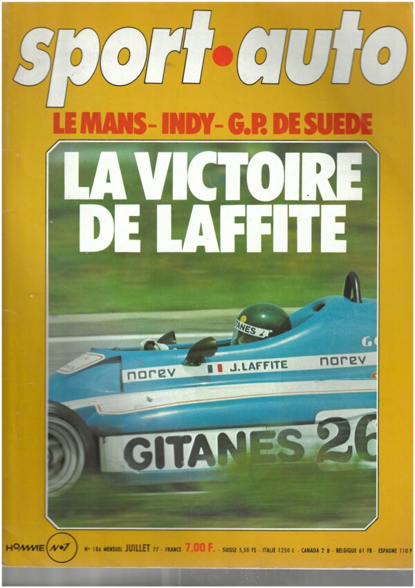 Sport Auto N°186 Juillet 1977