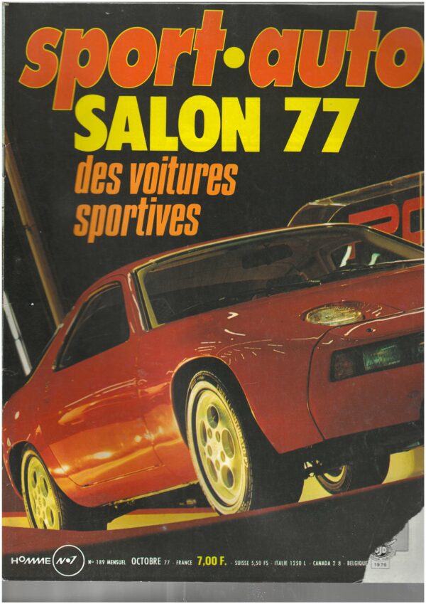 Sport Auto N°189 Octobre 1977