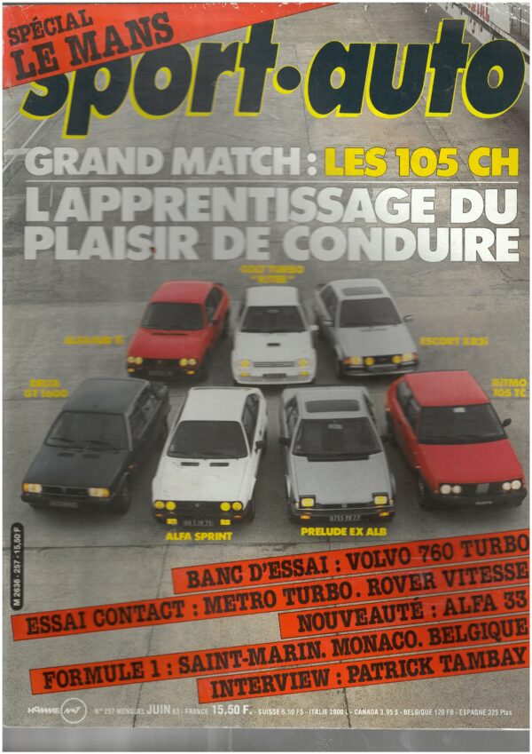 Sport Auto N°257 Juin 1983