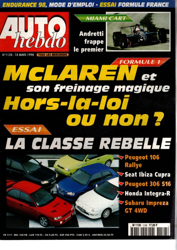 Auto Hebdo N°1128 - 18 mars 1998
