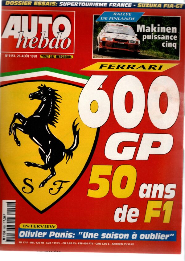 Auto Hebdo N°1151 - 26 août 1998
