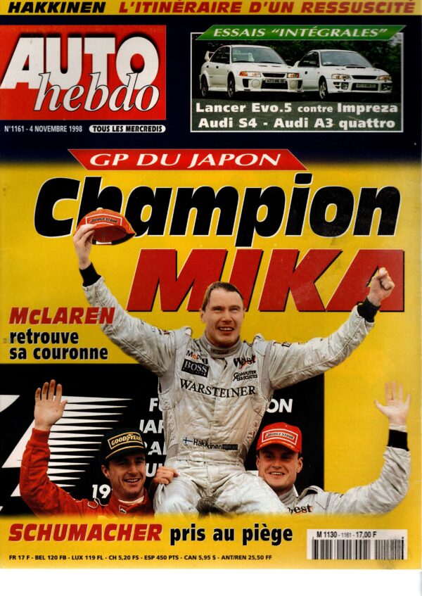 Auto Hebdo N°1161 - 4 novembre 1998