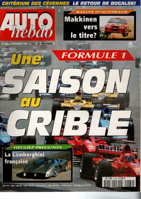 Auto Hebdo N°1162 - 11 novembre 1998