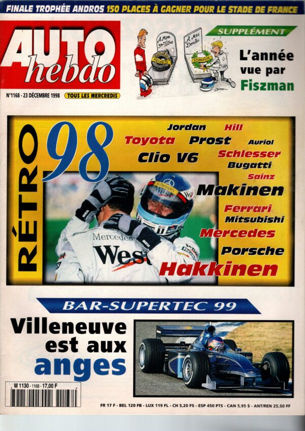 Auto Hebdo N°1168 - 23 décembre 1998