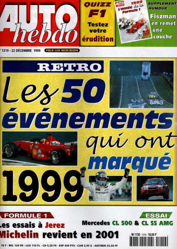Auto Hebdo N°1219 - 22 décembre 1999
