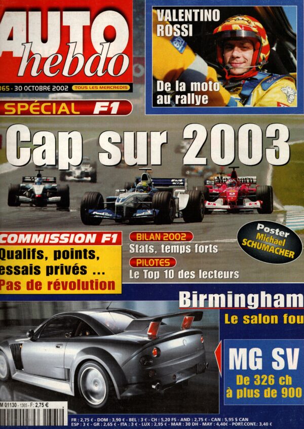 Auto Hebdo N°1365 - 30 octobre 2002