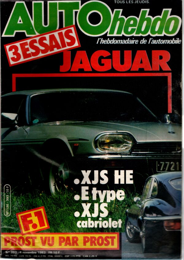 Auto Hebdo N°393 du 4 au 10 novembre 1983