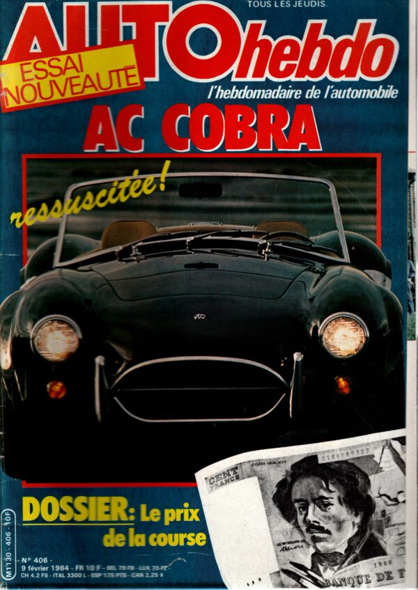 Auto Hebdo N°406 du 9 au 16 février 1984