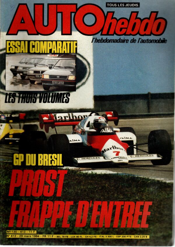 Auto Hebdo N°413 du 29 mars au 5 avril 1984