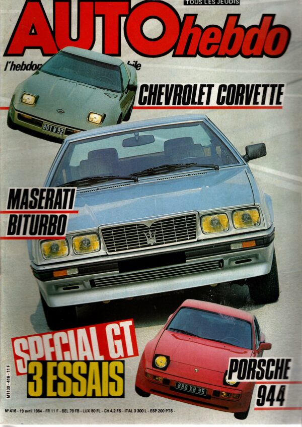 Auto Hebdo N°416 du 19 au 27 avril 1984