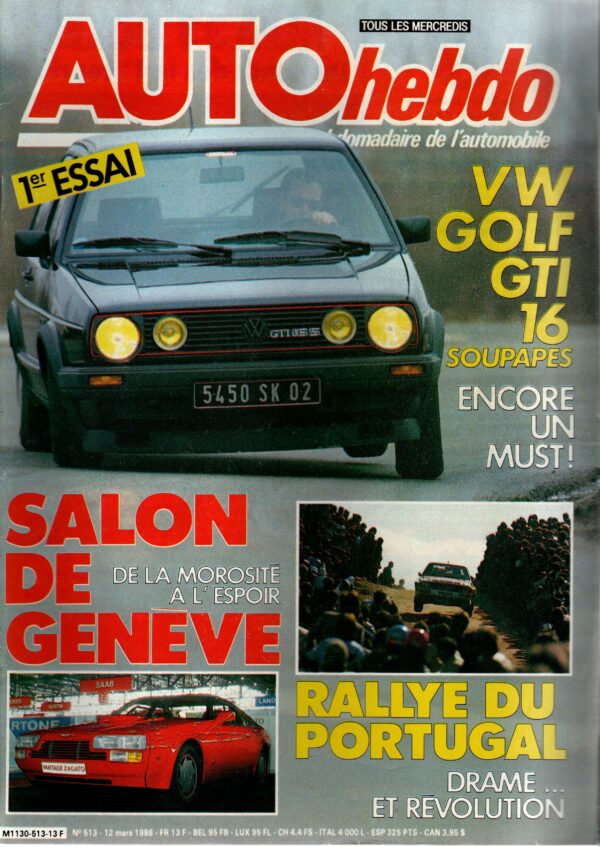 Auto Hebdo N°513 du 12 au 19 mars 1986