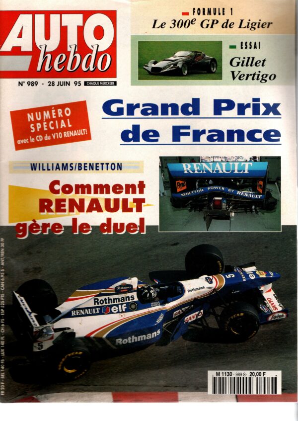 Auto Hebdo N°989 - 28 juin 1995