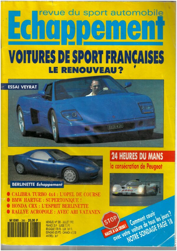Echappement N°285 Juillet 1992