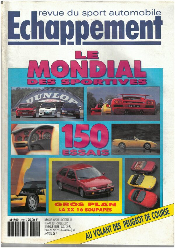Echappement N°288 Octobre 1992