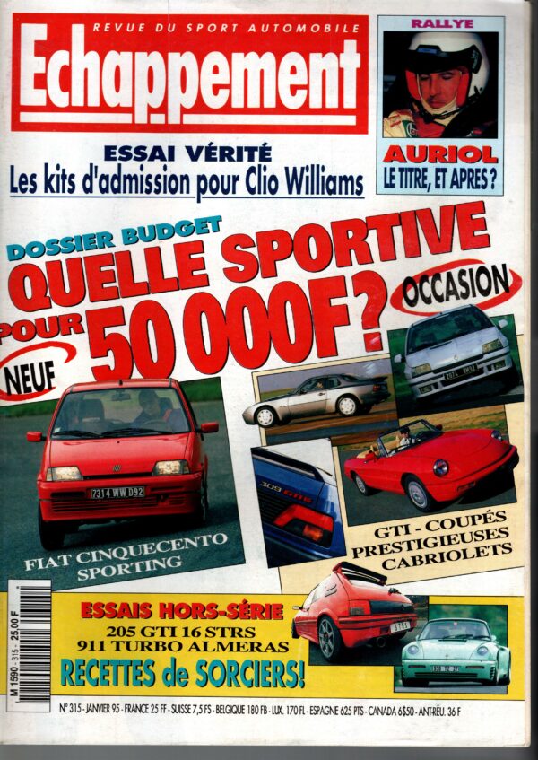 Echappement N°315 Janvier 1995