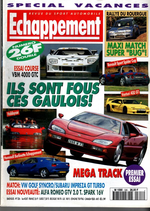 Echappement N°326 Aout 1995