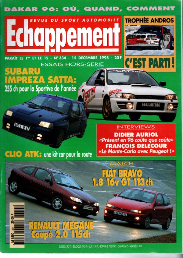 Echappement N°334 Décembre 1995