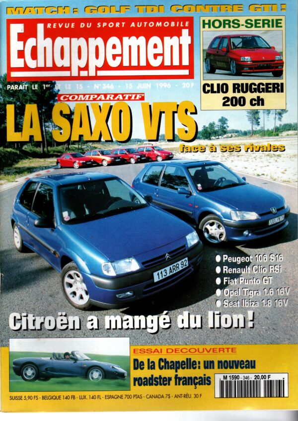 Echappement N°346 Juin 1996