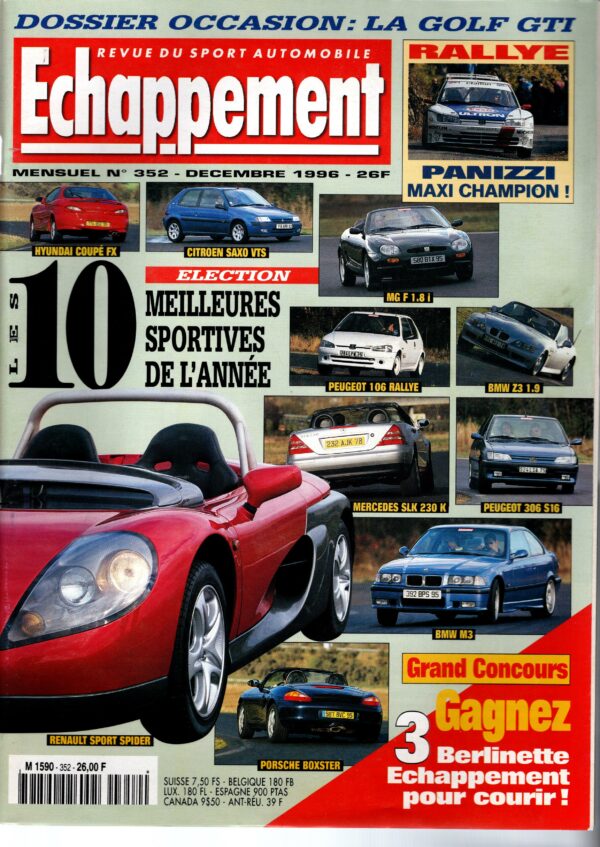 Echappement N°352 Décembre 1996