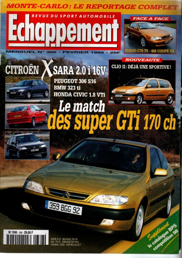Echappement N°366 Février 1998