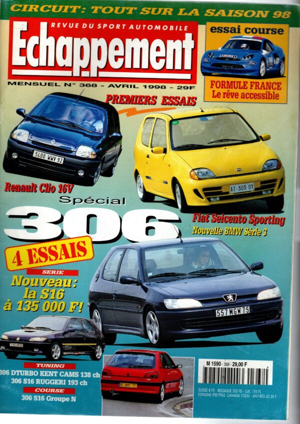 Echappement N°368 Avril 1998