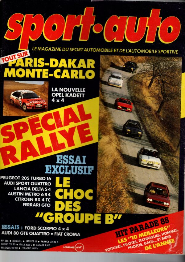 Sport Auto N°288 Janvier 1986