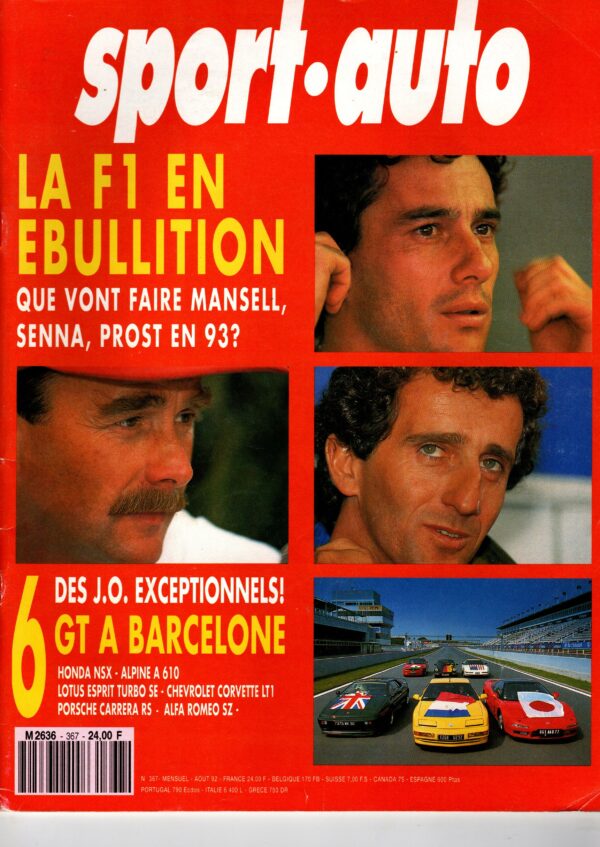 Sport Auto N°367 Aout 1992