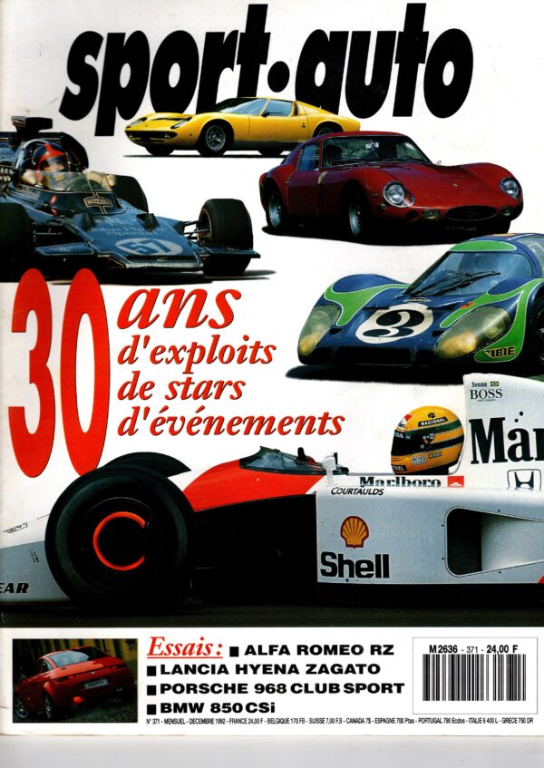 Sport Auto N°371 Décembre 1992