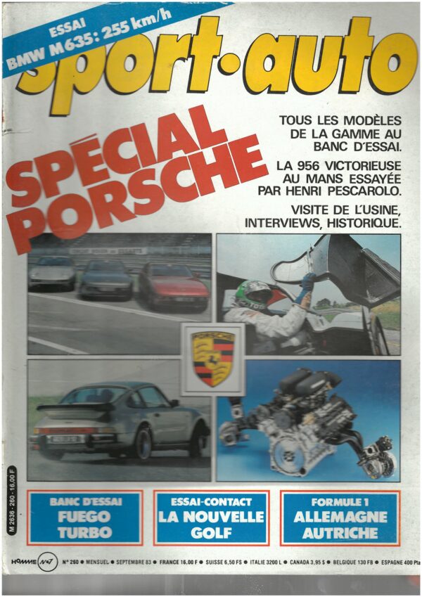 Sport Auto N°260 Septembre 1983