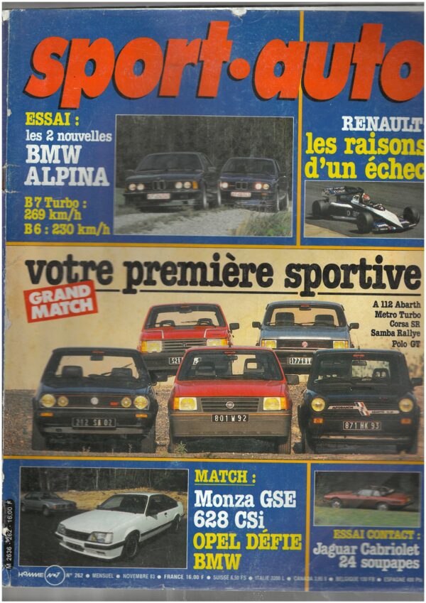 Sport Auto N°262 Novembre 1983