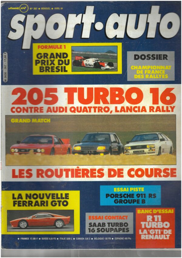 Sport Auto N°267 Avril 1984