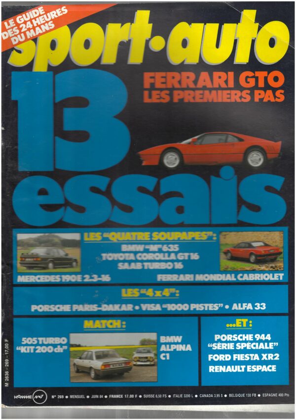 Sport Auto N°269 Juin 1984