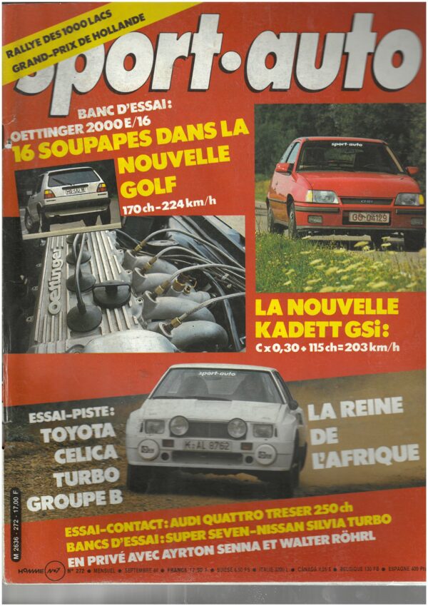 Sport Auto N°272 Septembre 1984