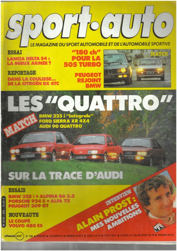Sport Auto N°286 Novembre 1985