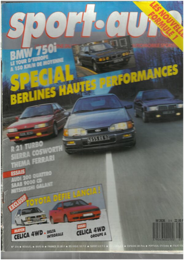 Sport Auto N°314 Mars 1988