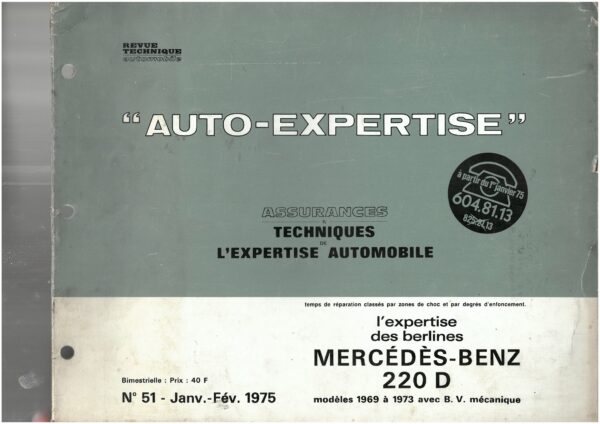Auto Expertise N°51 - Janvier/Février 1975