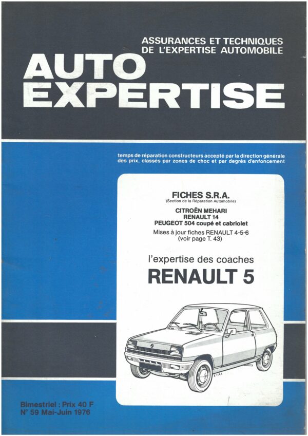 Auto Expertise N°59 - Mai/Juin 1976