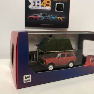 Miniature Lada Niva "With Roof Tent" 1981 Red 1/43