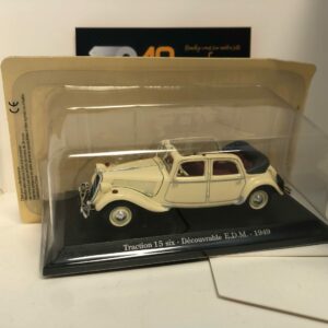 Miniature Citroën Traction 15 six Découvrable E.D.M 1949 1/43
