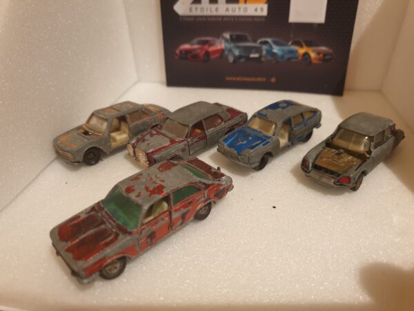 Lot Majorette - DS21 - Chrysler 180 - GS - Peugeot 504 - Mercedes 280 SE - A restaurer