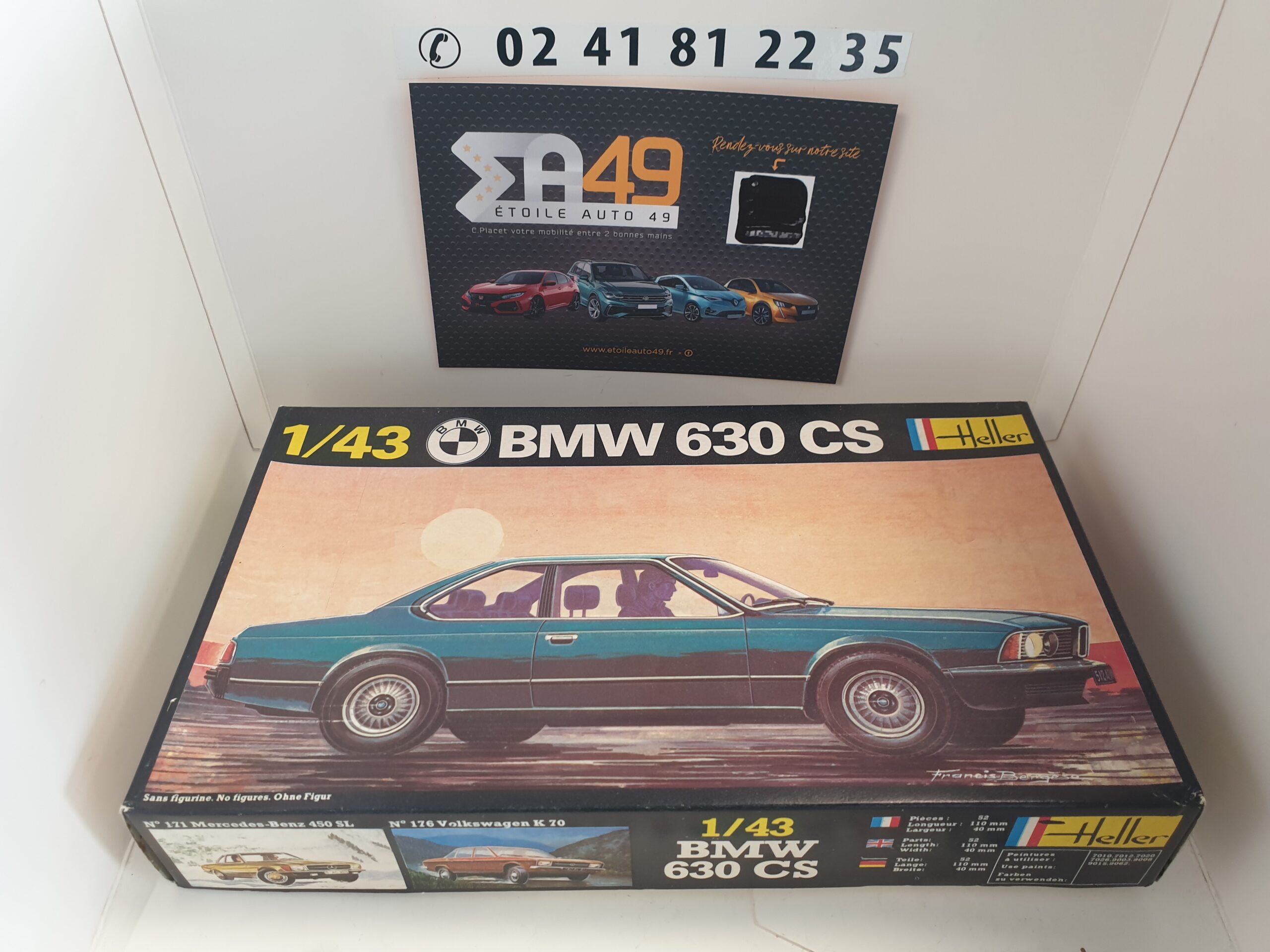 Maquette BMW 630 CS Heller 1/43