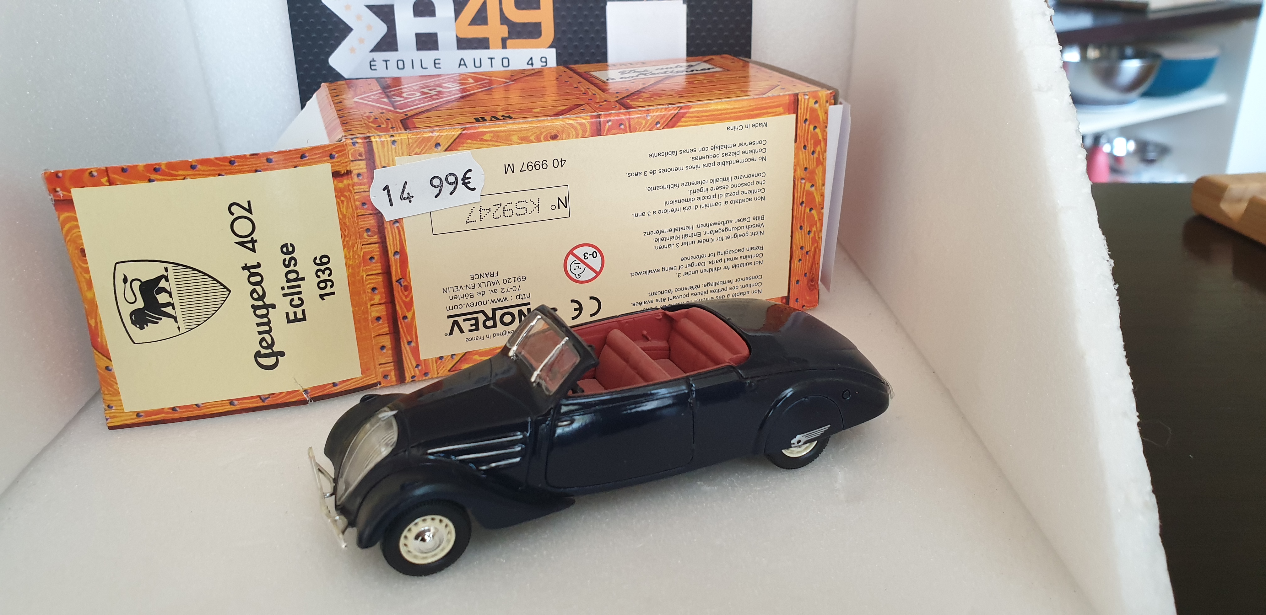 Peugeot 402 Eclipse 1936 1/43 Norev