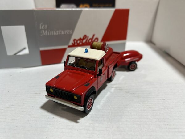 Land Rover Defender Sapeurs Pompiers + Moto Pompe Guinard Solido 1/50 – Image 2